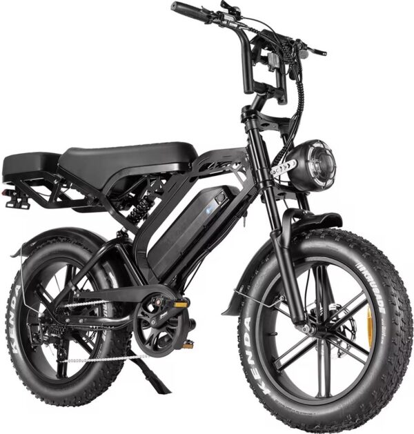 Fatbike V20 Pro - 2025 Model - Max 25km/u - Legaal - Hydraulische Remmen - Compleet met gratis Alarmsysteem + Achterzitje + Telefoonhouder + Voetsteuntjes + Slot - 250W - 7 versnellingen - Zwart - RIJKLAAR SERVICE